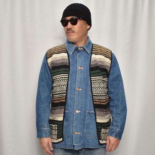��60's-70's Vintage Mexican Rag Vest��60's-70's������ơ��� �ᥭ������饰�٥��ȡ˥��꡼��ߥ���� [y-0927]