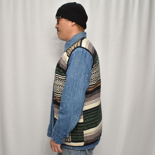��60's-70's Vintage Mexican Rag Vest��60's-70's������ơ��� �ᥭ������饰�٥��ȡ˥��꡼��ߥ���� [y-0927]