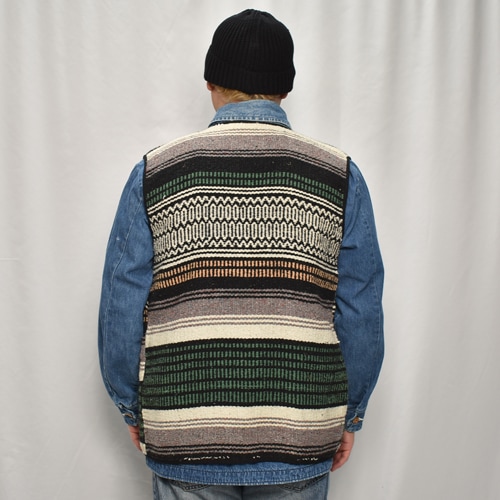 ��60's-70's Vintage Mexican Rag Vest��60's-70's������ơ��� �ᥭ������饰�٥��ȡ˥��꡼��ߥ���� [y-0927]
