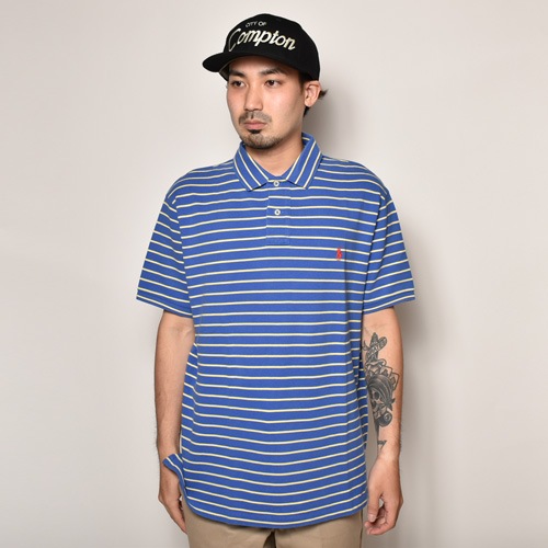 Polo Ralph Lauren/S/S Border Polo Shirtʥե ݥġ˥֥롼ߥ/XL [z-3897]