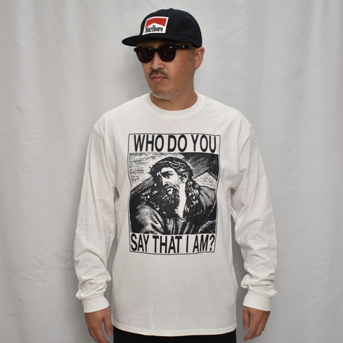 90's Replica Jesus Christ L/S T-Shirt（ジーザス Tシャツ）ホワイト