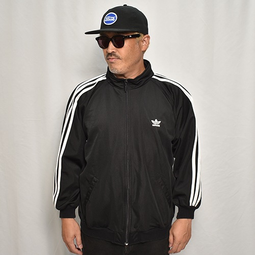 ��Adidas/Track Jacket�ʥ��ǥ����� �ȥ�å����㥱�åȡ˥֥�å��ߥۥ磻��/������L [y-0591]