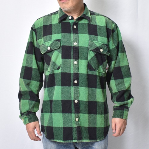 Rothco��US/Vintage Faded Flannel L/S Shirt(�������ߥ��� �ե��ͥ륷���)���꡼��ߥ֥�å� [a-8467]