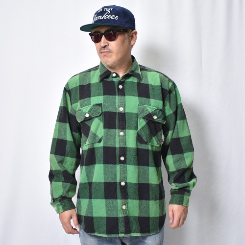 Rothco��US/Vintage Faded Flannel L/S Shirt(�������ߥ��� �ե��ͥ륷���)���꡼��ߥ֥�å� [a-8467]