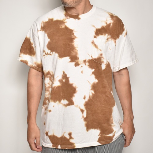 Thrifty Look/Cow Patterned Tie Dye S/S Pocket Tee�ʥ���եƥ���å� ��������T����ġ˥ۥ磻�ȡߥ֥饦�� [a-5045]