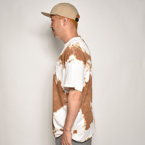 Thrifty Look/Cow Patterned Tie Dye S/S Pocket Tee�ʥ���եƥ���å� ��������T����ġ˥ۥ磻�ȡߥ֥饦�� [a-5045]