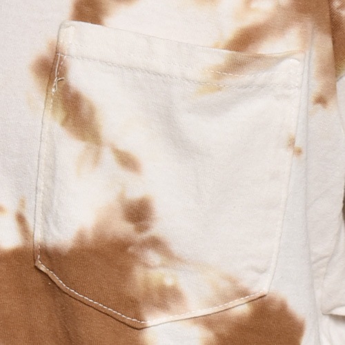 Thrifty Look/Cow Patterned Tie Dye S/S Pocket Tee�ʥ���եƥ���å� ��������T����ġ˥ۥ磻�ȡߥ֥饦�� [a-5045]