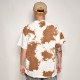 Thrifty Look/Cow Patterned Tie Dye S/S Pocket Tee�ʥ���եƥ���å� ��������T����ġ˥ۥ磻�ȡߥ֥饦�� [a-5045]
