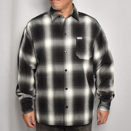 Cal Top×US/Customized Ombre Check L/S Shirt（キャルトップ×アス