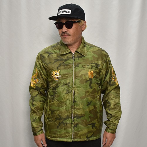 Us Original Remake Vietnam Souvenir Quilting Jacket（USミリタリー
