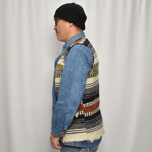 ��60's-70's Vintage Mexican Rag Vest��60's-70's������ơ��� �ᥭ������饰�٥��ȡ˥���󥸡ߥ������� [y-0929]