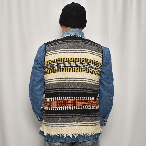 ��60's-70's Vintage Mexican Rag Vest��60's-70's������ơ��� �ᥭ������饰�٥��ȡ˥���󥸡ߥ������� [y-0929]