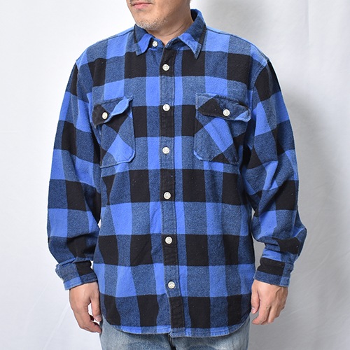 Rothco��US/Vintage Faded Flannel L/S Shirt(�������ߥ��� �ե��ͥ륷���)�֥롼�ߥ֥�å� [a-8468]