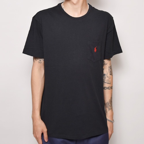 Ralph Lauren/S/S Pocket T-shirt�ʥ��ե������ �ݥ��å�T����ġ˥֥�å� [a-2378]