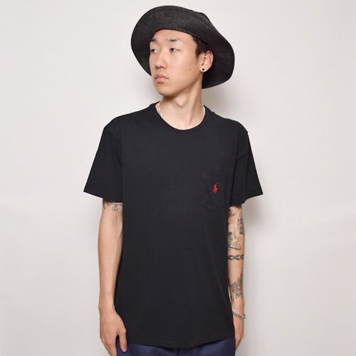 Ralph Lauren/S/S Pocket T-shirt�ʥ��ե������ �ݥ��å�T����ġ˥֥�å� [a-2378]