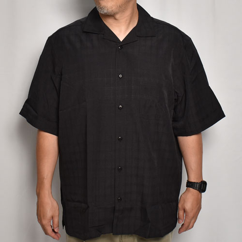 Edwards Garment/Jacquard Open Collar S/S Shirt�ʥ��ɥ���������� �����ץ󥫥顼����ġ˥֥�å� [a-7048]