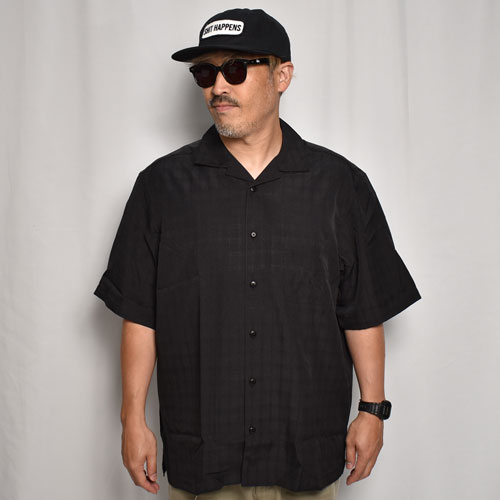 Edwards Garment/Jacquard Open Collar S/S Shirt�ʥ��ɥ���������� �����ץ󥫥顼����ġ˥֥�å� [a-7048]