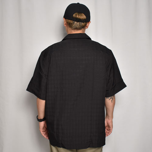 Edwards Garment/Jacquard Open Collar S/S Shirt�ʥ��ɥ���������� �����ץ󥫥顼����ġ˥֥�å� [a-7048]