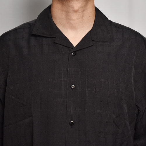 Edwards Garment/Jacquard Open Collar S/S Shirt�ʥ��ɥ���������� �����ץ󥫥顼����ġ˥֥�å� [a-7048]