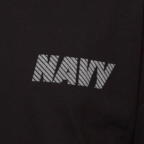 Reflective NAVY Logo T-Shirt�ʥ�ե쥯�����ͥ��ӡ�����T����ġ˥֥�å� [a-3232]