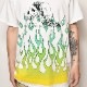 Flames & Skull T-Shirt�ʥե졼�ॹ�������� T����ġ˥ۥ磻�ȡߥ�������/�饤�॰�꡼�� [a-3837]