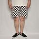Washed Checkerboard Easy Short Pants�ʥ����å����ܡ��ɥ����������硼�ȥѥ�ġ˥ۥ磻�ȡߥ֥�å� [a-7965]