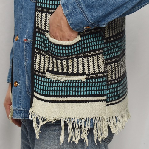 ��60's-70's Vintage Mexican Rag Vest��60's-70's������ơ��� �ᥭ������饰�٥��ȡ˥����������ߥۥ磻�� [y-0930]