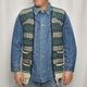 ��60's-70's Vintage Mexican Rag Vest��60's-70's������ơ��� �ᥭ������饰�٥��ȡ˥����������ߥۥ磻�� [y-0930]