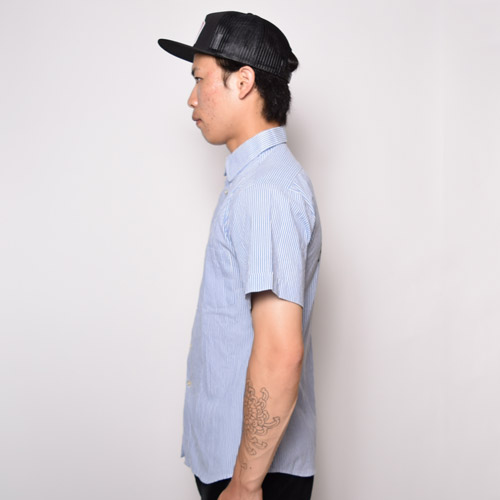 HM Prison Service/S/S Striped ShirtHMץꥺ 硼ȥ꡼֥ġ˥饤ȥ֥롼ߥۥ磻/M [u-9844]