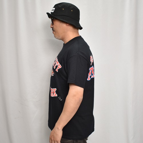 Hells Angels New Roc City/Flaming Skull S/S T-Shirt w/Back Print�ʥإ륺���󥸥��륹 T����ġ˥֥�å� [a-7932]
