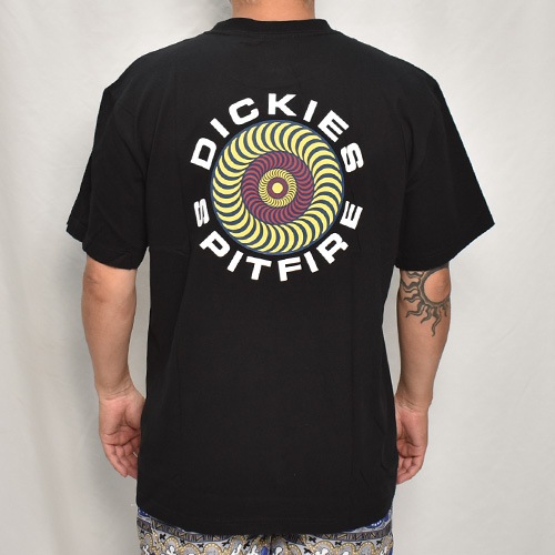 Dickies SkateboardingSpitfire/Swiri Overlay S/S T-Shirtʥǥåȥܡǥ󥰡ߥԥåȥե䡼 Tġ˥֥å [a-8058]