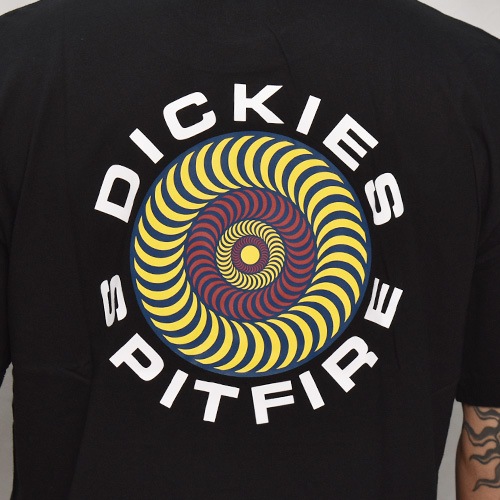 Dickies SkateboardingSpitfire/Swiri Overlay S/S T-Shirtʥǥåȥܡǥ󥰡ߥԥåȥե䡼 Tġ˥֥å [a-8058]