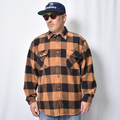 Rothco��US/Vintage Faded Flannel L/S Shirt(�������ߥ��� �ե��ͥ륷���)�֥饦��ߥ֥�å� [a-8470]