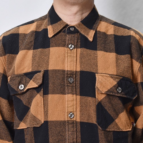 Rothco��US/Vintage Faded Flannel L/S Shirt(�������ߥ��� �ե��ͥ륷���)�֥饦��ߥ֥�å� [a-8470]