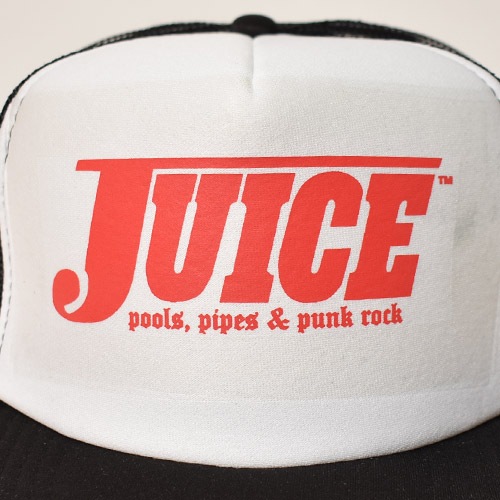 Juice Magazine/Logo Trucker Hat�ʥ��塼���ޥ����� ����åס˥ۥ磻�ȡߥ֥�å� [a-6018]