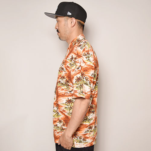 Old Navy/Old Aloha Shirts（オールドネイビー アロハシャツ）オレンジ 