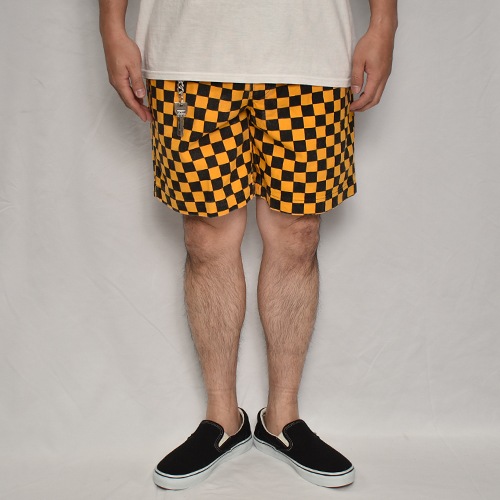 Washed Checkerboard Easy Short Pants�ʥ����å����ܡ��ɥ����������硼�ȥѥ�ġ˥ޥ������ɡߥ֥�å� [a-7967]