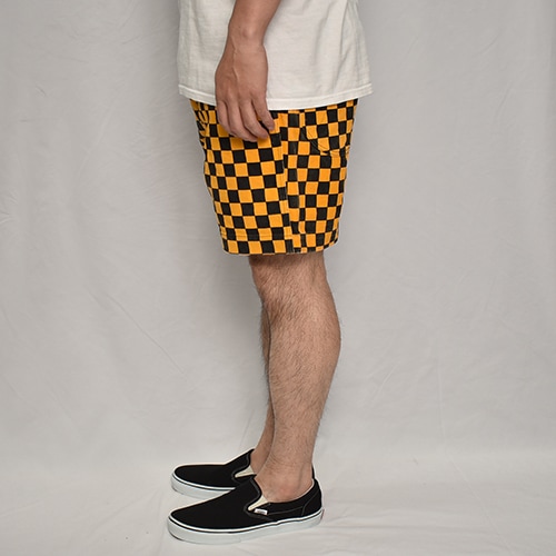 Washed Checkerboard Easy Short Pants�ʥ����å����ܡ��ɥ����������硼�ȥѥ�ġ˥ޥ������ɡߥ֥�å� [a-7967]