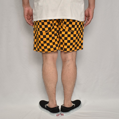 Washed Checkerboard Easy Short Pants�ʥ����å����ܡ��ɥ����������硼�ȥѥ�ġ˥ޥ������ɡߥ֥�å� [a-7967]