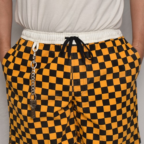 Washed Checkerboard Easy Short Pants�ʥ����å����ܡ��ɥ����������硼�ȥѥ�ġ˥ޥ������ɡߥ֥�å� [a-7967]