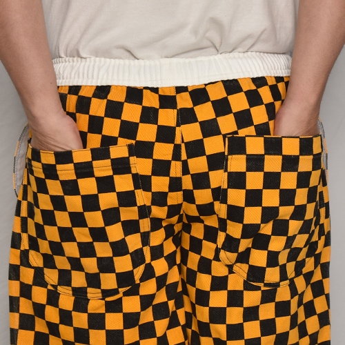 Washed Checkerboard Easy Short Pants�ʥ����å����ܡ��ɥ����������硼�ȥѥ�ġ˥ޥ������ɡߥ֥�å� [a-7967]