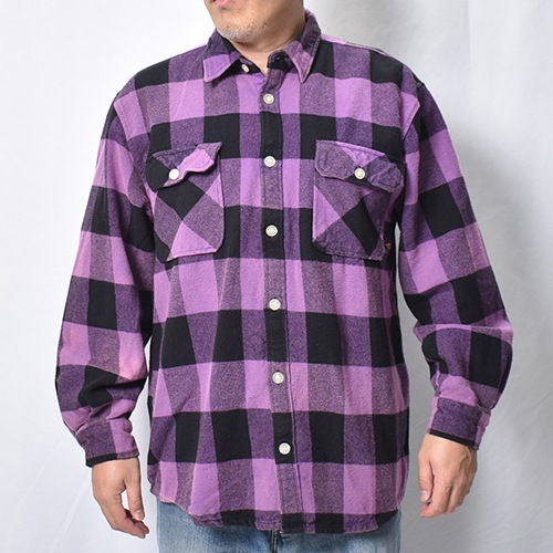 Rothco��US/Vintage Faded Flannel L/S Shirt(�������ߥ��� �ե��ͥ륷���)�ѡ��ץ�ߥ֥�å� [a-8471]