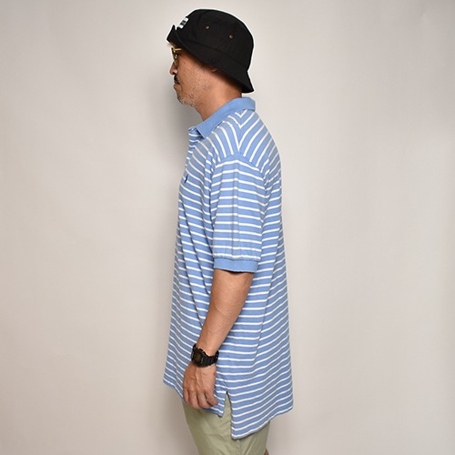 ��Polo Ralph Lauren/S/S Border Polo Shirt�ʥ��ե������ �ݥ�����ġ˥֥롼�ߥۥ磻��/������XL [z-6487]