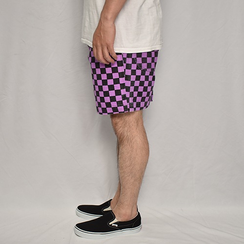 Washed Checkerboard Easy Short Pantsʥåܡɥ硼ȥѥġ˥ѡץߥ֥å [a-7968]