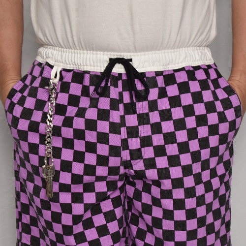Washed Checkerboard Easy Short Pantsʥåܡɥ硼ȥѥġ˥ѡץߥ֥å [a-7968]