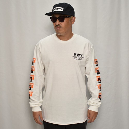 HWY��US/Cal Trans L/S T-Shirt�ʥ��������֥�塼�磻�ߥ��� T����ġ˥ۥ磻�ȡߥ���󥸡ߥ֥�å� [a-8211]