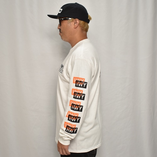 HWY��US/Cal Trans L/S T-Shirt�ʥ��������֥�塼�磻�ߥ��� T����ġ˥ۥ磻�ȡߥ���󥸡ߥ֥�å� [a-8211]