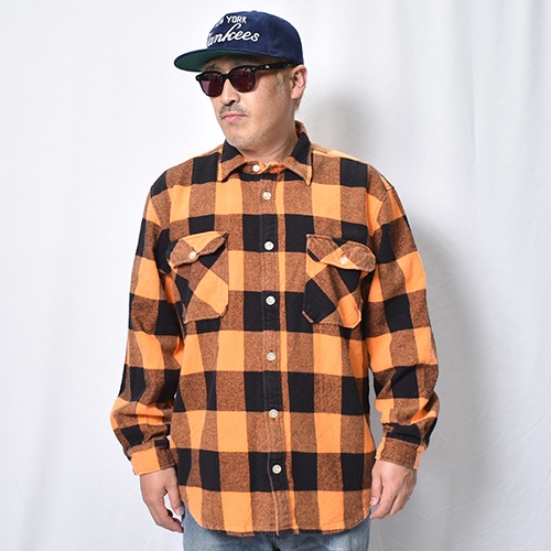 Rothco��US/Vintage Faded Flannel L/S Shirt(�������ߥ��� �ե��ͥ륷���)����󥸡ߥ֥�å� [a-8472]