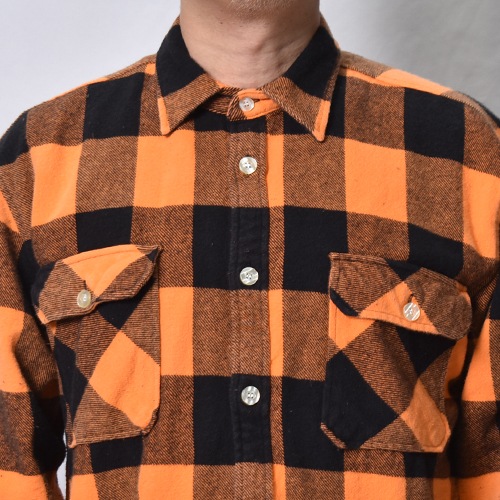 Rothco��US/Vintage Faded Flannel L/S Shirt(�������ߥ��� �ե��ͥ륷���)����󥸡ߥ֥�å� [a-8472]