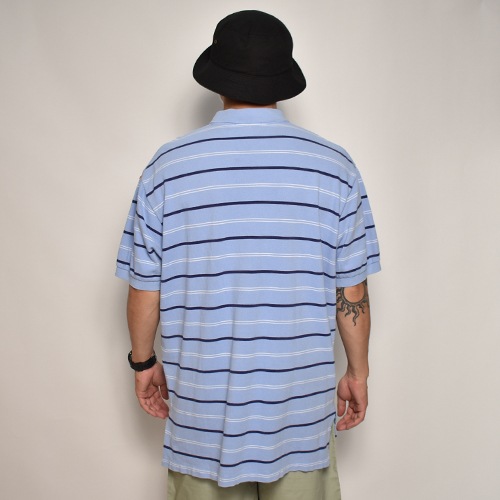 ��Polo Ralph Lauren/S/S Border Polo Shirt�ʥ��ե������ �ݥ�����ġ˥֥롼�ߥͥ��ӡ��ߥۥ磻��/������XL [z-6488]